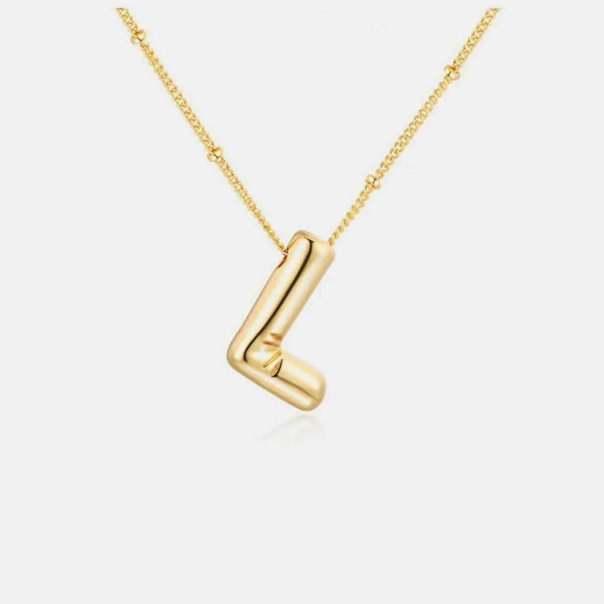 Gold initial charm necklace - personalized elegance - Love Salve